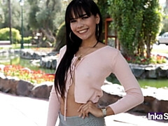 Anal, Brunette brune, Tir de sperme, Hard, Hd, Fille latino, Petite femme, Maigrichonne