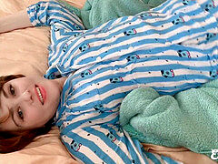 Snuggly Pyjama undress taunt