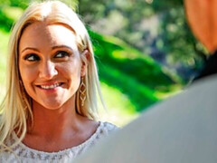 デカ尻, デカチン, ブロンド, フェラチオ, 淫乱熟女, アウトドア, オマンコ, オッパイの