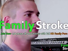 Stepaunt Seduces Young Friend Stepson for a Rough, Naughty Stroke Session
