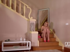 Cul, Blonde, Double pénétration, Doigter, Talons, Piercing, Rasée, Tatouage