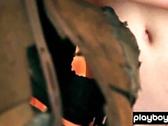 素人, デカパイ, 巨乳な, 自然山雀, アウトドア, 赤毛