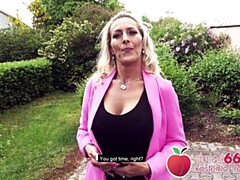 デカパイ, ドイツ人, ハードコア, 自家製, 淫乱熟女, 母, ハメ撮り, 公共