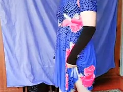 素人, 女装男装, カワイイ, ヒール, 下着, 穴開きパンティ, シーメール, 一人