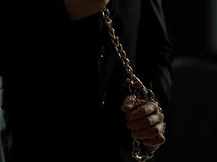 黒人, フェラチオ, 茶髪の, 中出し, 黒人, なめる, 下着, 馬乗り