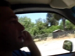 ぽっちゃり, デカ尻, デカパイ, ブロンド, 巨乳な, 車, 自然山雀, オッパイの