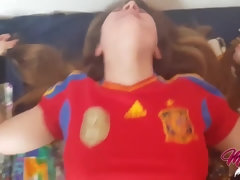 Éjaculation interne, Européenne, Hard, Fille latino, Petite femme, Chatte, Espagnole, Nénés