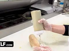 アメリカ人, お尻, デカチン, デカパイ, ブロンド, エロ熟女, 叫ぶ, オッパイの