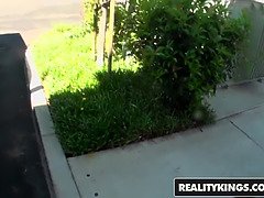 Mattie Borders gets down and dirty with your hard cock on Street BlowJobs - Down On Your Knees