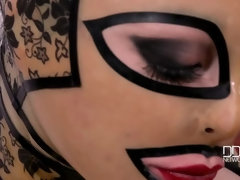 イギリス人, グローブ, ヒール, なめる, 淫乱熟女, ショートヘア, 一人, ストッキング