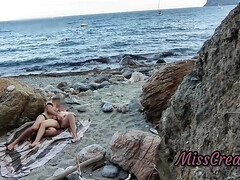 Leie, Blondine, Gehörnter ehemann, Fingern, Flashen, Lecken, Orgasmus, Spanner