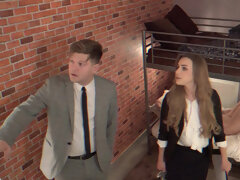 お尻, デカパイ, ブロンド, フェラチオ, 茶髪の, チン, ヒール, オマンコ