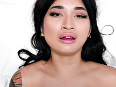 18, 面接, オマンコ, 一人, タトゥー, ティーン, オッパイの, おもちゃ