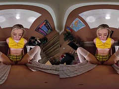 Dreidimensional, Blondine, Blasen, Hardcore, Pov, Realität, Titten, Uniform