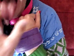 Enthousiasteling, Grote lul, Pijpbeurt, Brits, Brutaal, Man die toekijkt, Vies praten, Rijpe lesbienne