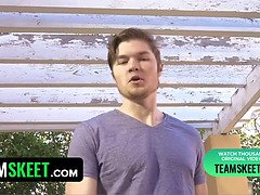 デカパイ, フェラチオ, 毛深い, ラティーナ, なめる, オマンコ, ティーン, パイ刷り