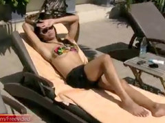 In den arsch, Arsch, Bikini, Spermaladung, Fingern, Transe, Pov, Transfrau