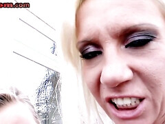 Leie, Grosse titten, Pummelig, Flotter vierer, Handjob, Absätze, Lecken, Piercing