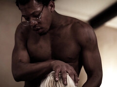 Grote lul, Zwart, Blond, Pijpbeurt, Interraciaal, Monster, Tiener