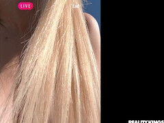 アメリカ人, お尻, ブロンド, バック, 足, アウトドア, 剃毛, オッパイの