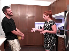 Grosse titten, Blasen, Europäisch, Handjob, Milf, Mutti, Rotschopf, Titten