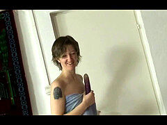 Monika - lesbian play with toy and urinate