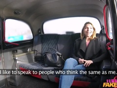 Female Fake Taxi (FakeHub): Czech Lesbians Strap On Fun in Taxi