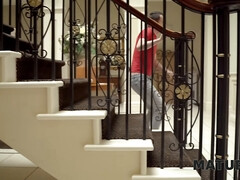 ブロンド, イギリス人, 巨大, 淫乱熟女, 自然山雀, ストッキング, オッパイの, 妻