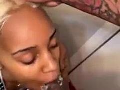 素人, デカチン, 黒人, フェラチオ, ぽちゃ, 黒人, ハードコア, オッパイの