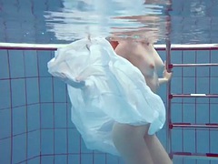 美女, デカパイ, フェティッシュ, ハードコア, プール, 一人, オッパイの, 水中