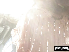 Ondergoed, Klein, Roodharige vrouw, Mager, Softcore pornografie, Alleen, Tiener, Tieten likken