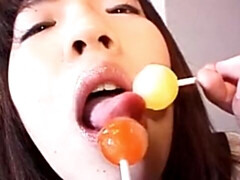アジア人, フェティッシュ, 食べ物, 女子高生, 生徒, ティーン, ユニフォーム, 奇妙