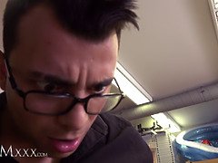 美人, フェラチオ, 茶髪の, エロ熟女, なめる, 淫乱熟女, オマンコ, ストッキング