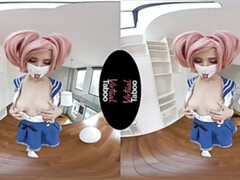 3d, ブロンド, 日本人, オナニー, オマンコ, 剃毛, 一人, ティーン