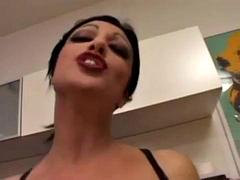 アナル, デカチン, フェラチオ, 茶髪の, ダブル開発, グループ, ハードコア, 三人