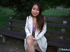 Asiatisch, Grosser schwanz, Blasen, Spassig, Hd, Im freien, Pov, Öffentlich