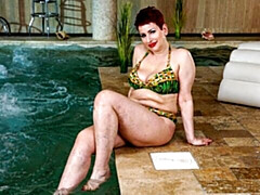 Leie, Grosse titten, Fingern, Masturbation, Rotschopf, Kurzes haar, Solo, Entkleiden