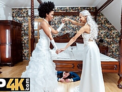 バイセクシャル, 結婚, 捕まる, 浮気者, 女 人男 人, ハードコア, ラティーナ, 結婚式