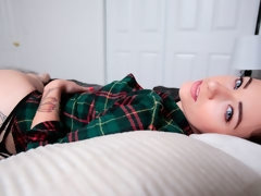 Pijpbeurt, Bruinharig, Handbeurt, Gezichtspunt, Geschoren, Kousen, Tiener, Tieten likken