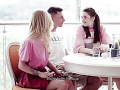 Culo, Rubia, Estilo perrito, Ffm, Pajear, Flaco, Adolescente, Trio