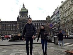 Enthousiasteling, Pijpbeurt, Bruinharig, Man die toekijkt, Tsjechisch, Hd, Realiteit, Vrouw