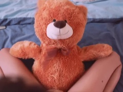 フェラチオ, 茶髪の, 女, Hd, 小柄, ティーン, オッパイの, おもちゃ