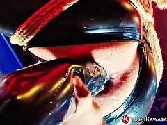 Asiatique, Bondage domination sadisme masochisme, Pénétrer avec le poing, Béant, Homosexuelle, Hard, Latex, Tatouage