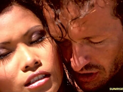 Hot outdoor sex with asian beauty