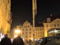 Pickedup euro jerking in public for cash