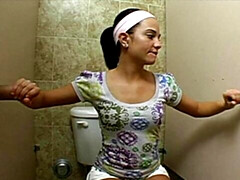 An awesome gloryhole masturbation session with a brunette Brandi Belle