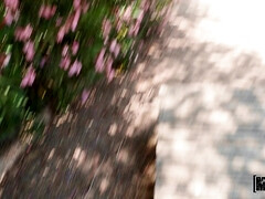 Michi Love is sucking cock in POV outdoors