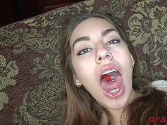 Latin Braces sweetie taunts bod And Mouth