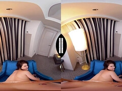 Hot juicy bombshell VR porn