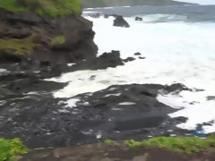 Playa, Negro, Morena, Ébano, Novia, Masturbación, Pov, Coño